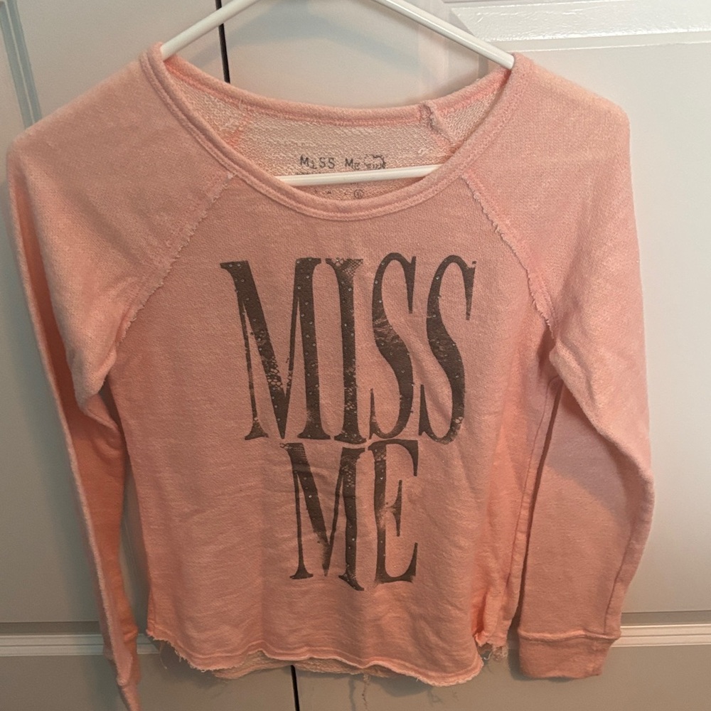 Miss Me Kids Light Pink Long Sleeve Tee